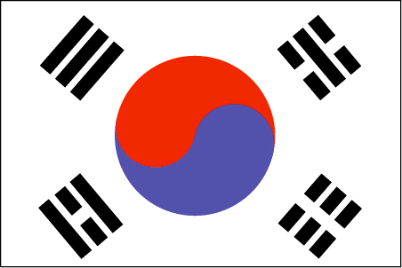vlajka Jižní Korei